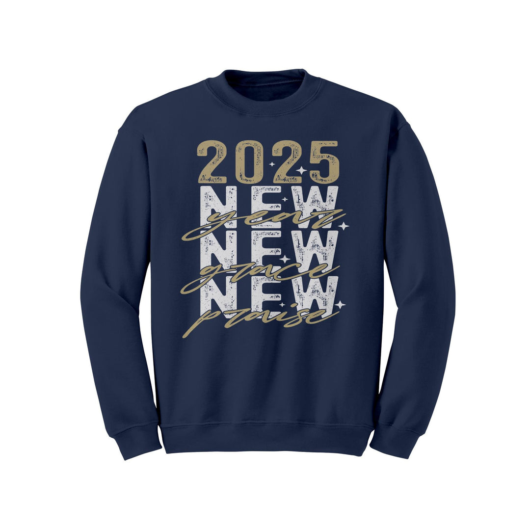 2025 New Year New Grace New Praise Gildan Christmas Crewneck Sweatshirt