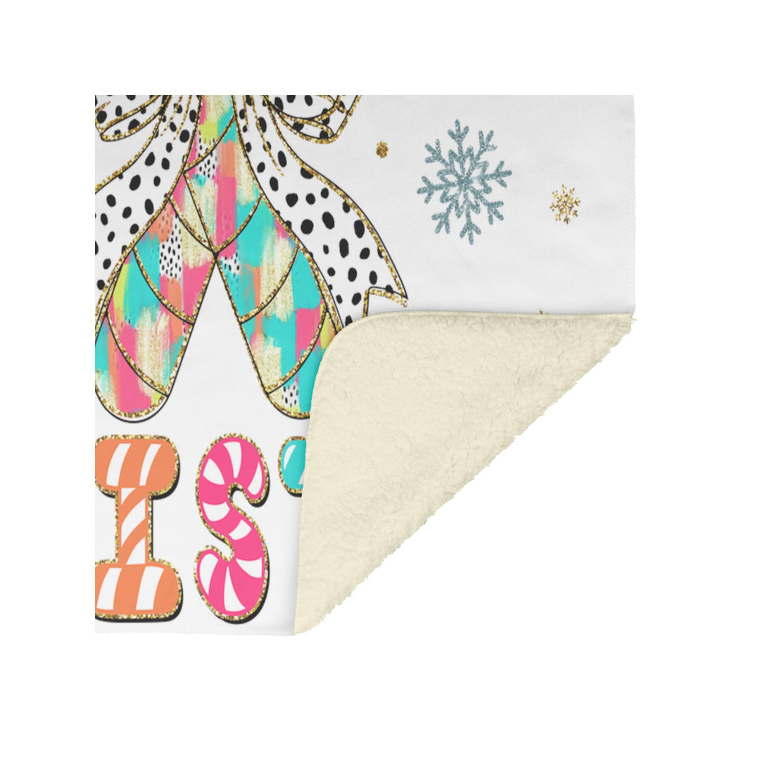 Sweet But Twisted Fleece/Sherpa Christmas Blanket