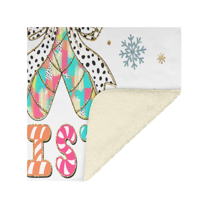 Sweet But Twisted Fleece/Sherpa Christmas Blanket