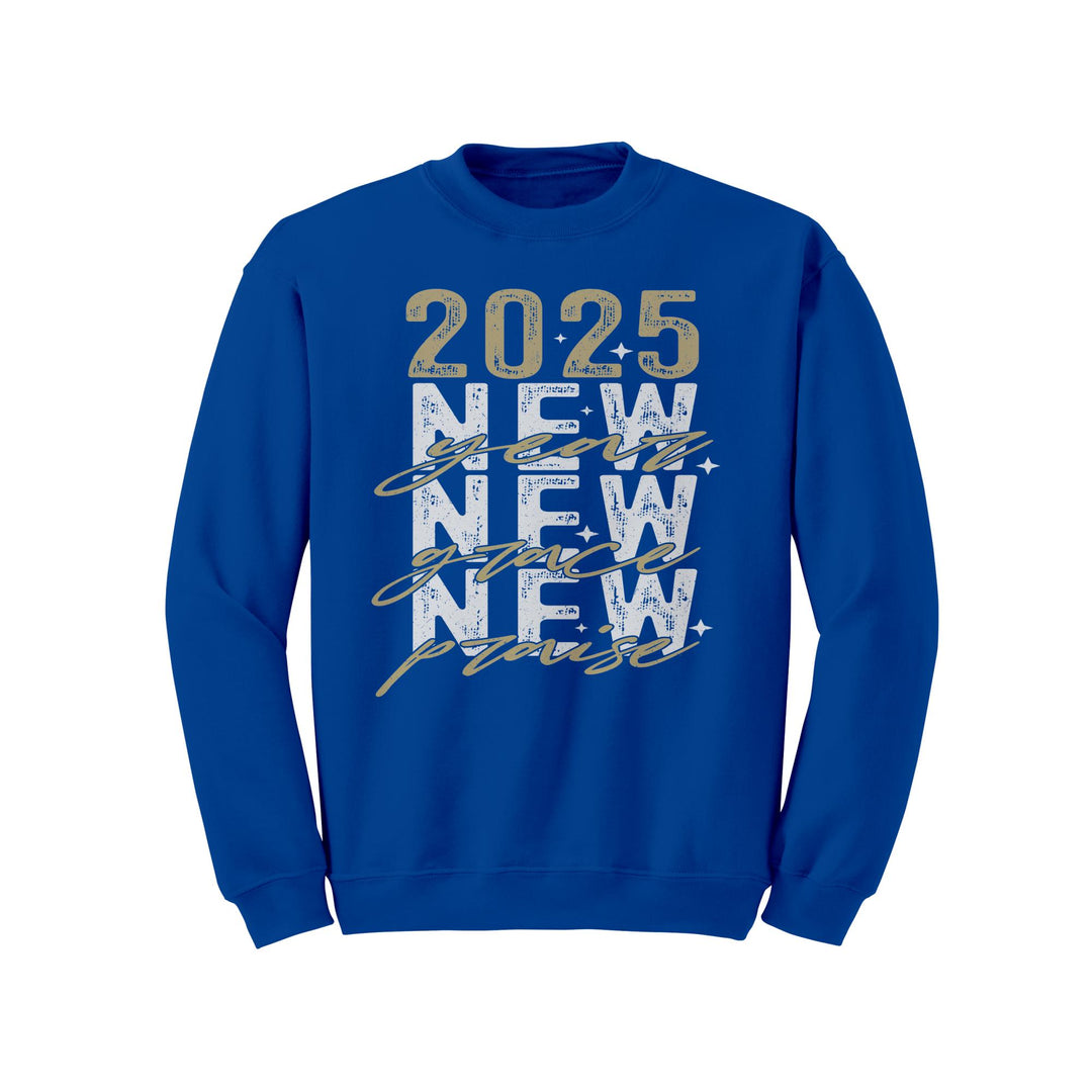 2025 New Year New Grace New Praise Gildan Christmas Crewneck Sweatshirt