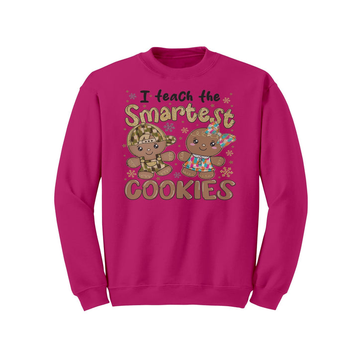 I Teach The Smartest Cookies Gildan Christmas Crewneck Sweatshirt