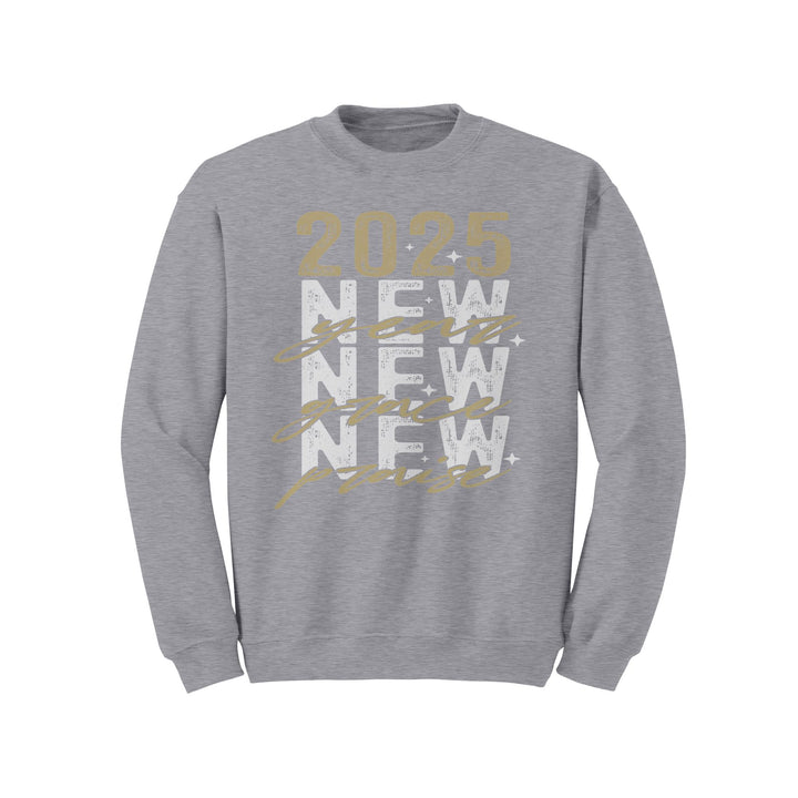 2025 New Year New Grace New Praise Gildan Christmas Crewneck Sweatshirt
