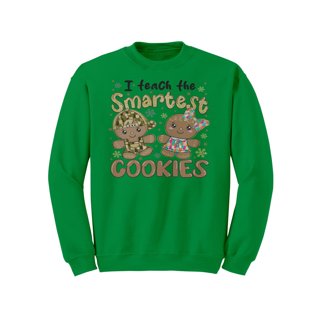 I Teach The Smartest Cookies Gildan Christmas Crewneck Sweatshirt