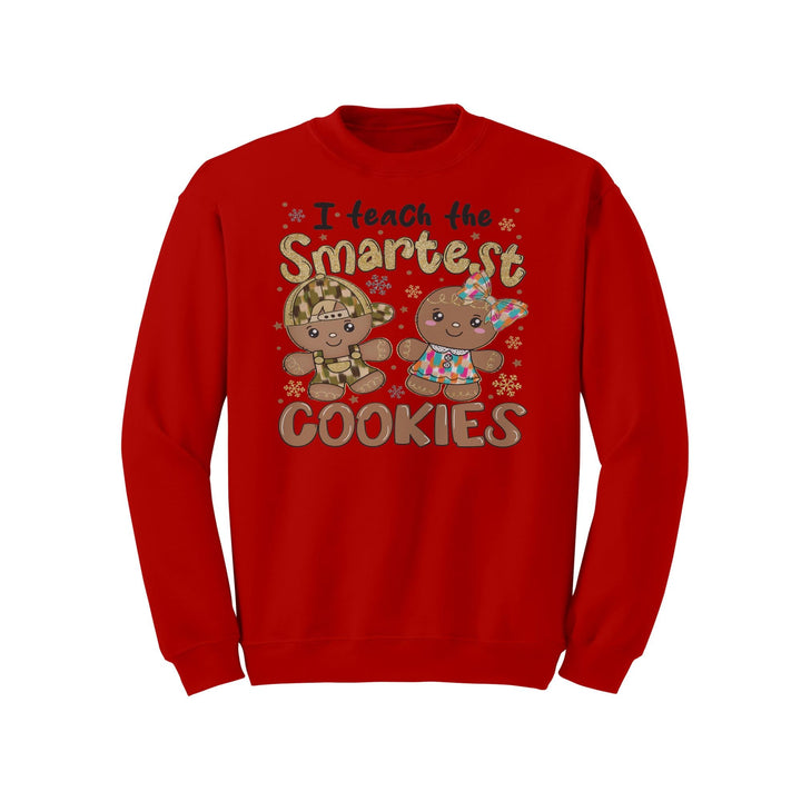 I Teach The Smartest Cookies Gildan Christmas Crewneck Sweatshirt