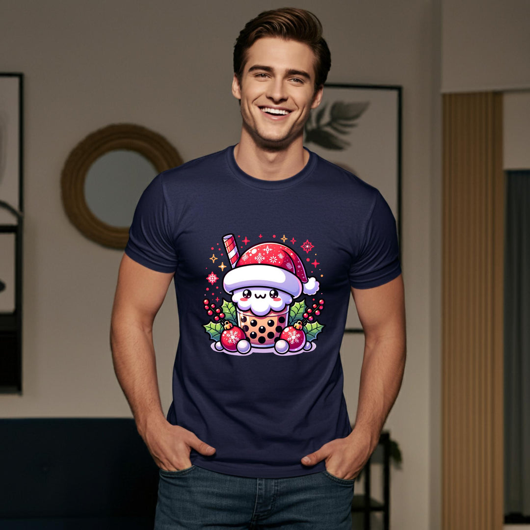 Christmas Santa Boba Unisex T-Shirt | Festive Holiday Drink Tee | Cute Santa Boba Unisex Shirt | Merry Boba Apparel | Perfect Xmas Gift