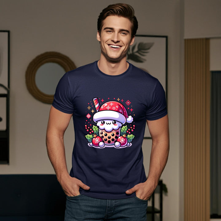 Christmas Santa Boba Unisex T-Shirt | Festive Holiday Drink Tee | Cute Santa Boba Unisex Shirt | Merry Boba Apparel | Perfect Xmas Gift
