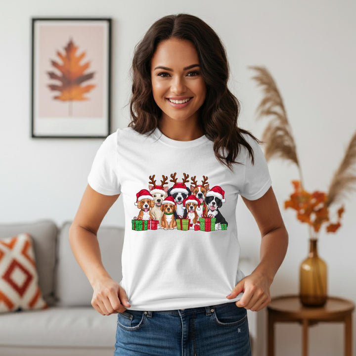 Reindeer Dog Unisex Shirt - Festive Holiday Pet Apparel for Dog Lovers | Cute Christmas Dog Tee | Merry Pup Shirt for All Seasons