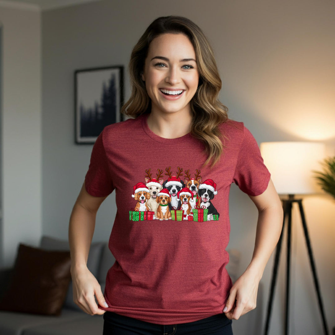 Reindeer Dog Unisex Shirt - Festive Holiday Pet Apparel for Dog Lovers | Cute Christmas Dog Tee | Merry Pup Shirt for All Seasons