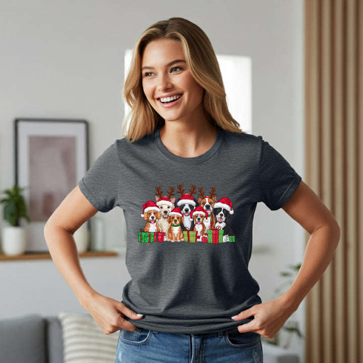 Reindeer Dog Unisex Shirt - Festive Holiday Pet Apparel for Dog Lovers | Cute Christmas Dog Tee | Merry Pup Shirt for All Seasons