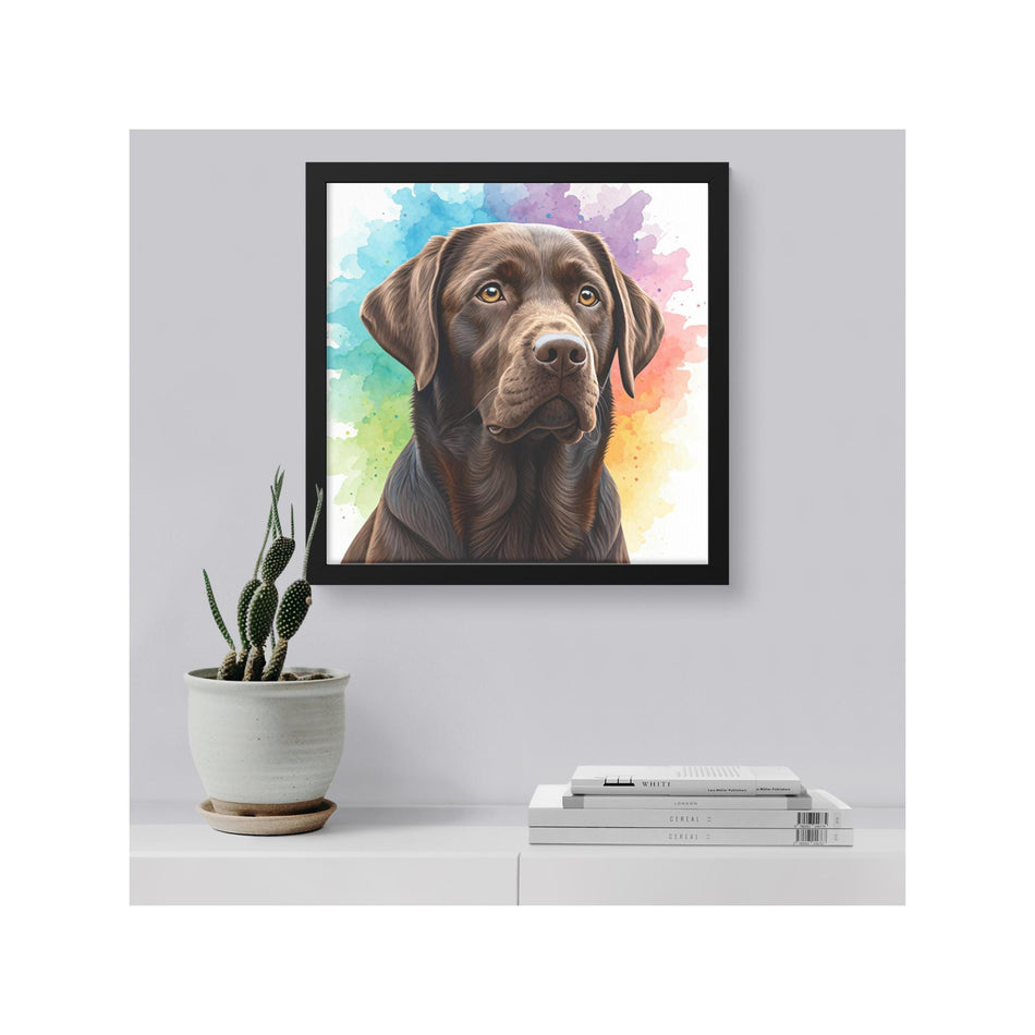 Colorful Chocolate Lab Canvas – Perfect Gift for Dog Lovers