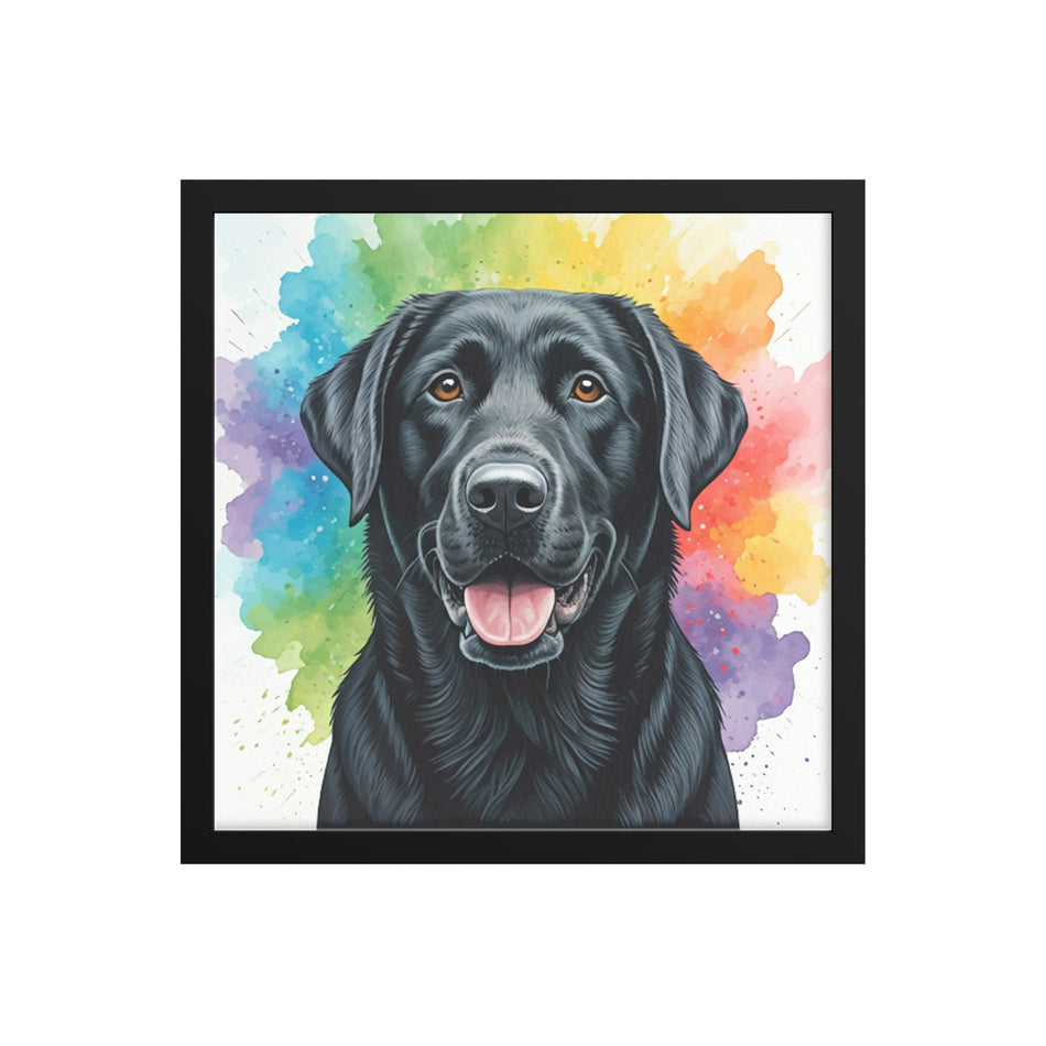 Colorful Black Lab Canvas – Vibrant Dog Art Gift for Pet Lovers