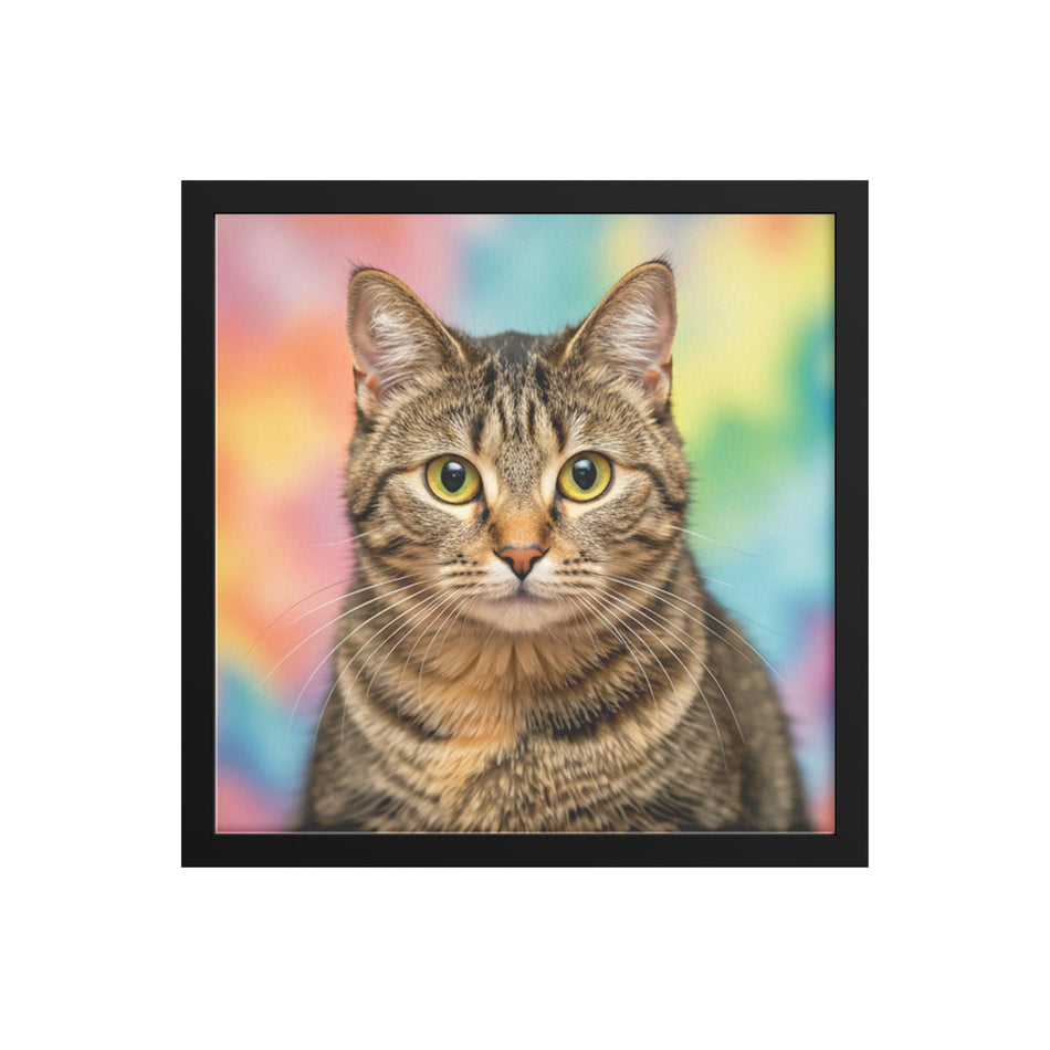 Colorful Tabby Cat Canvas | Perfect Gift for Cat Lovers