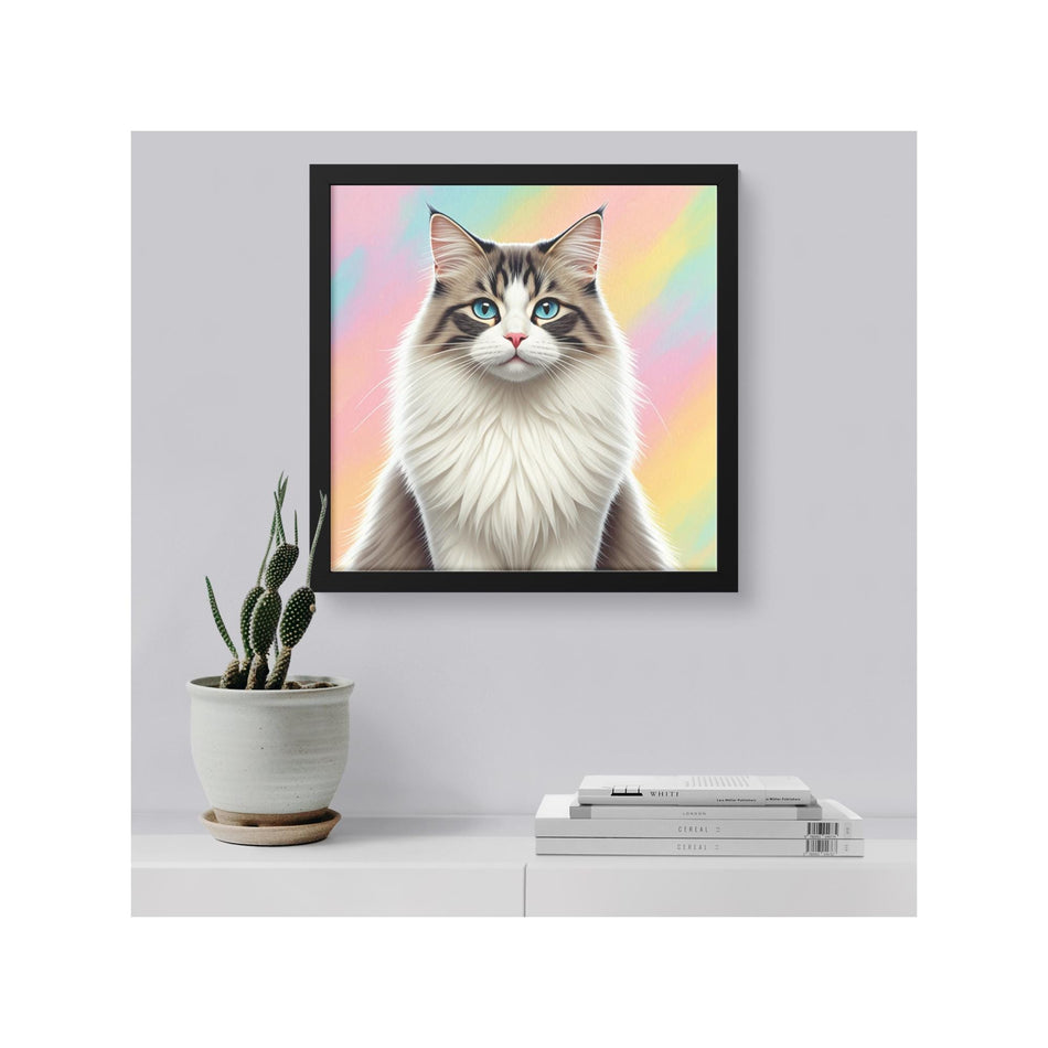 Colorful Ragdoll Cat Canvas Art – Gift for Cat Lovers
