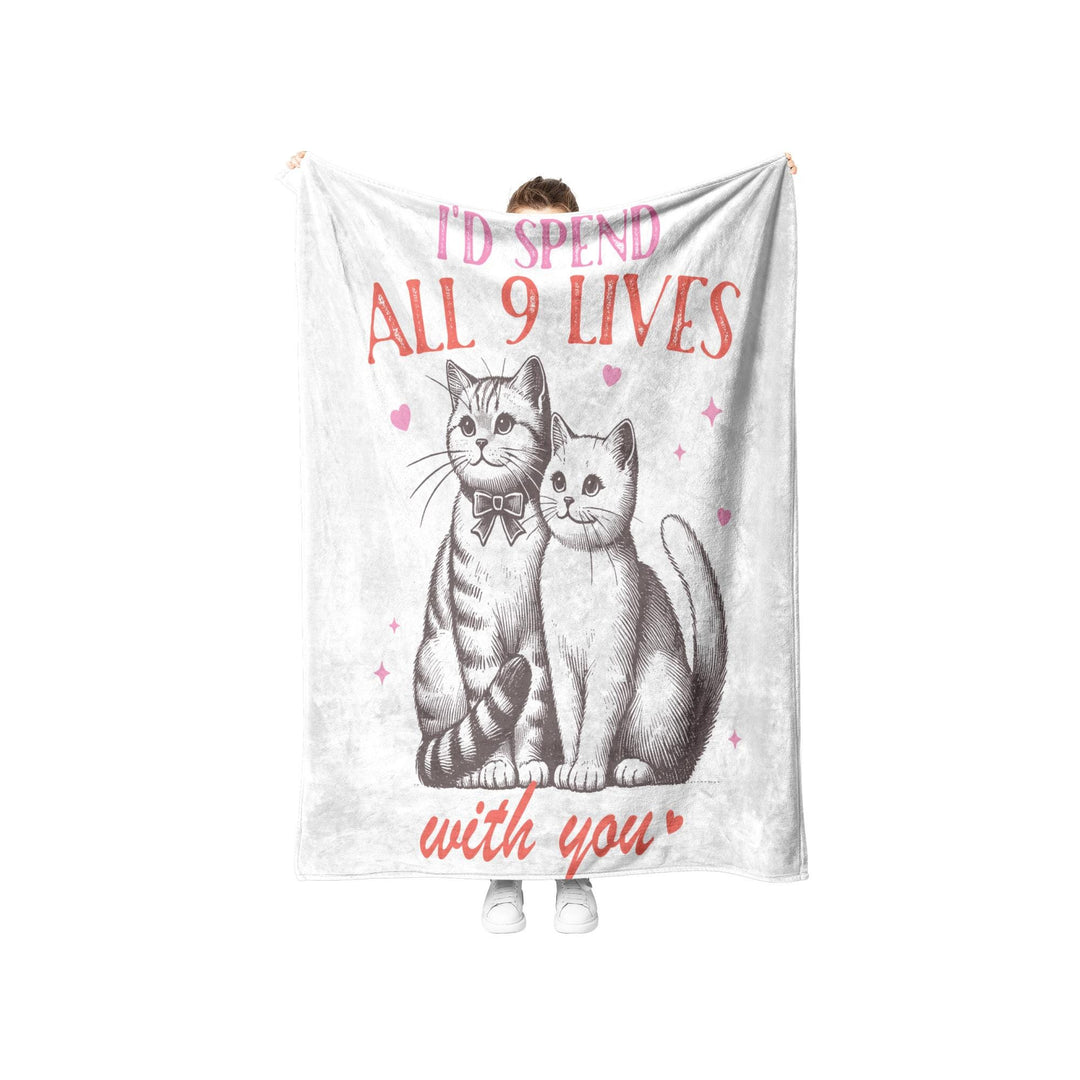 I'd Spend All 9 Lives with you Fleece/Sherpa Blanket