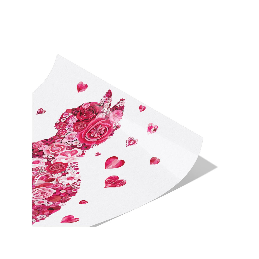 Valentine's Flower Cat Gloss/Matte Poster, Great gift Ideas, Valentine's Day