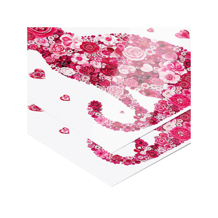 Valentine's Flower Cat Gloss/Matte Poster, Great gift Ideas, Valentine's Day