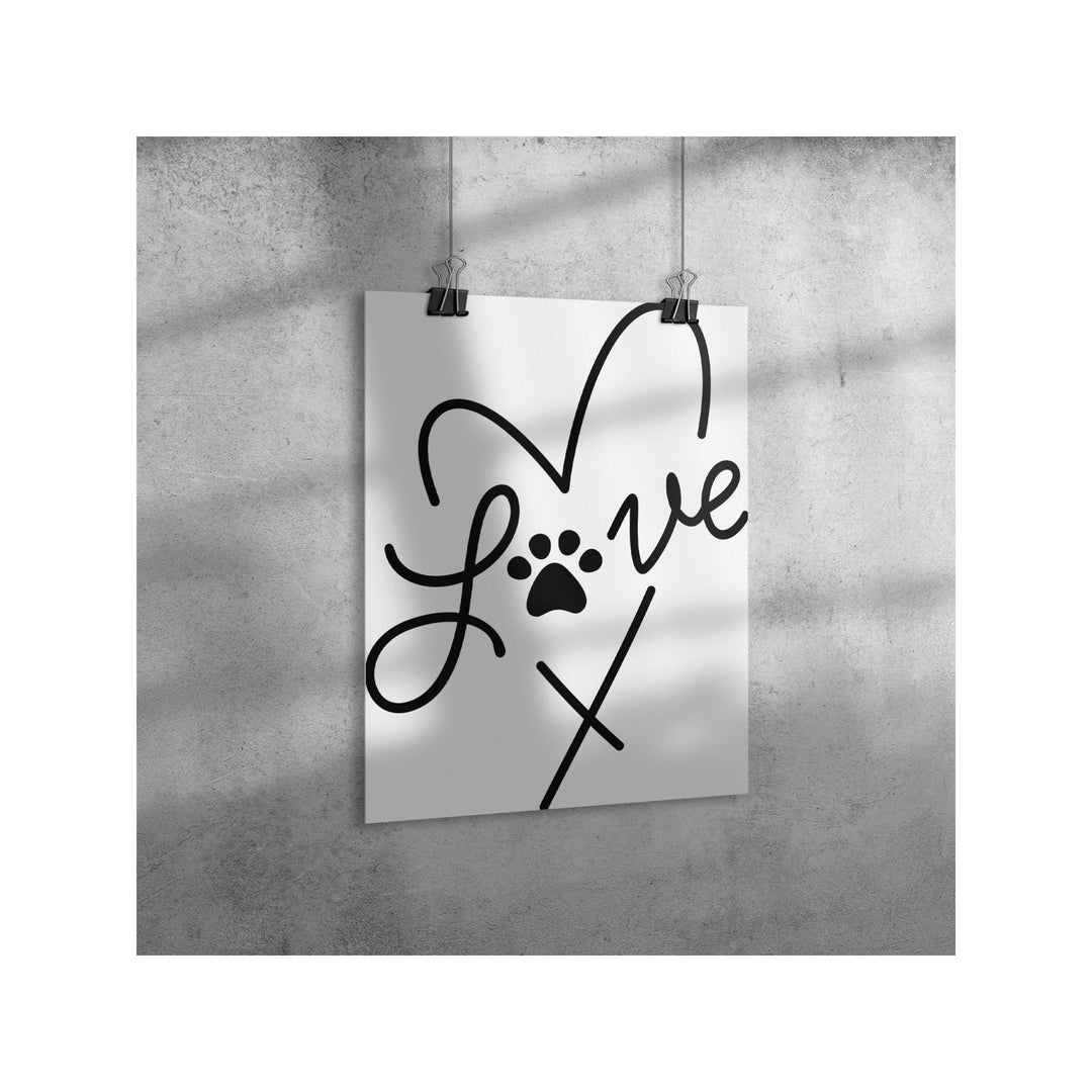 Love Paw Poster, Great Gift Ideas, Valentines, Christmas, Birthday