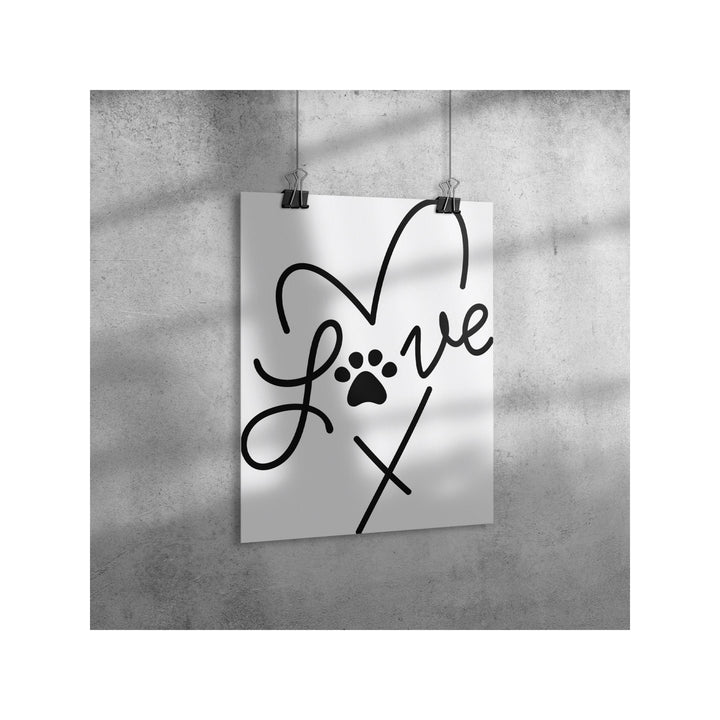 Love Paw Poster, Great Gift Ideas, Valentines, Christmas, Birthday
