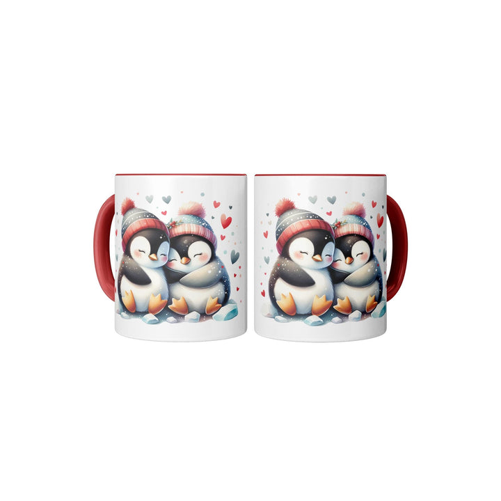 Valentine's Day Penguin 11oz Red Accent Mug, Valentine's, Gift Ideas
