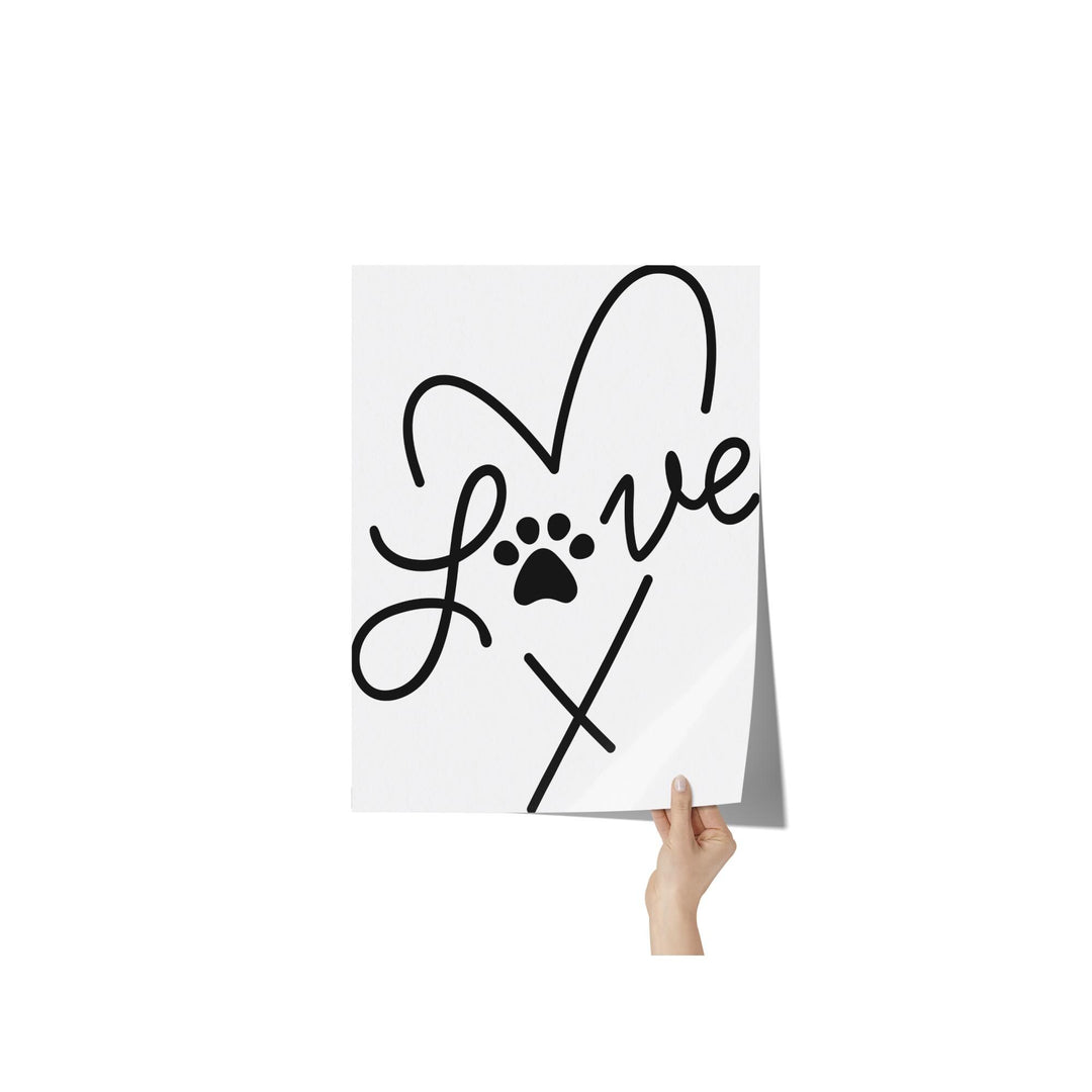Love Paw Poster, Great Gift Ideas, Valentines, Christmas, Birthday