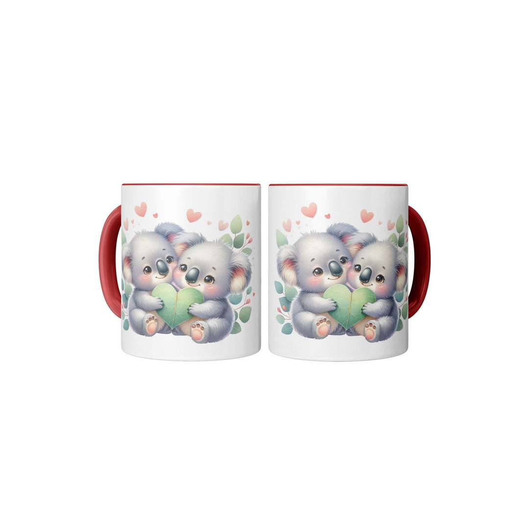Valentine's Day Koala 11oz Red Accent Mug, Valentine's, Gift Ideas