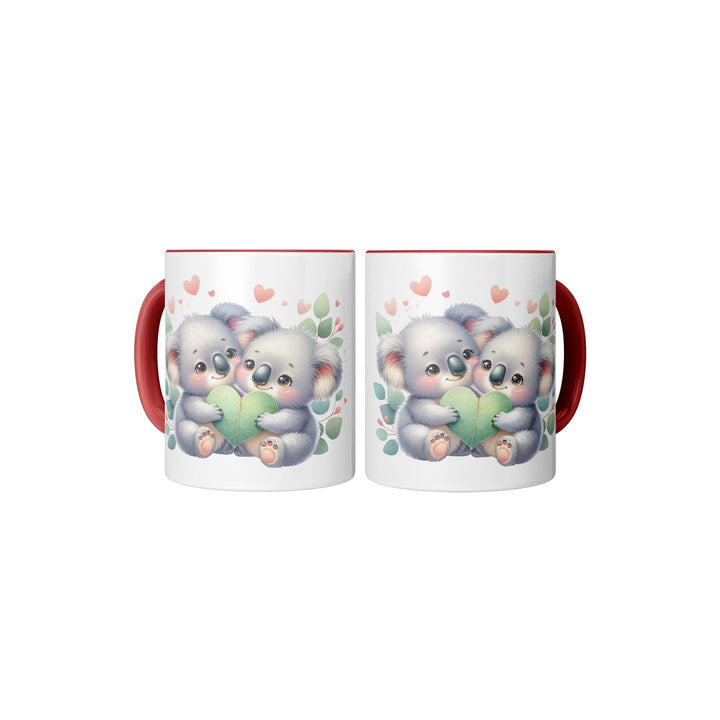 Valentine's Day Koala 11oz Red Accent Mug, Valentine's, Gift Ideas