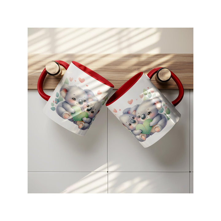 Valentine's Day Koala 11oz Red Accent Mug, Valentine's, Gift Ideas