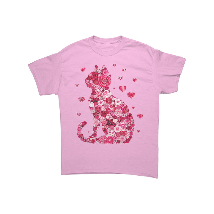 Valentine Flower Cat Unisex T-shirt