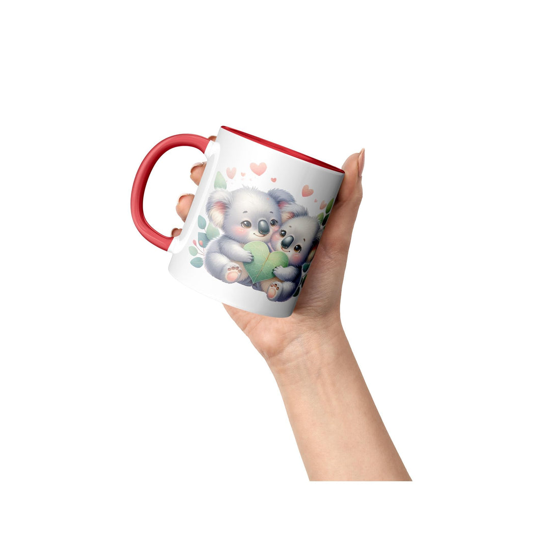 Valentine's Day Koala 11oz Red Accent Mug, Valentine's, Gift Ideas