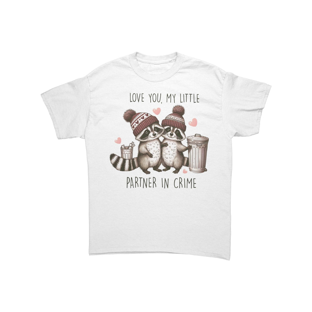 Love you, My little partner in crime Unisex Valentines t-shirt