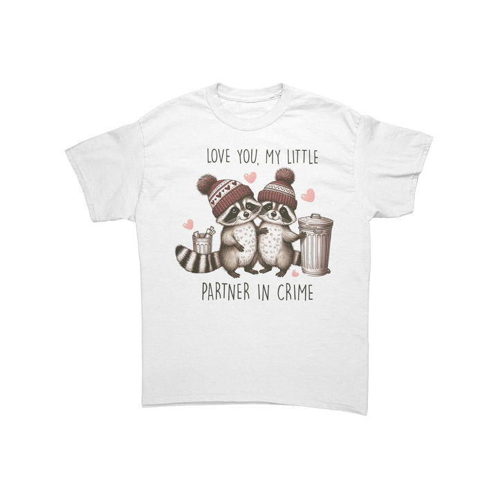 Love you, My little partner in crime Unisex Valentines t-shirt
