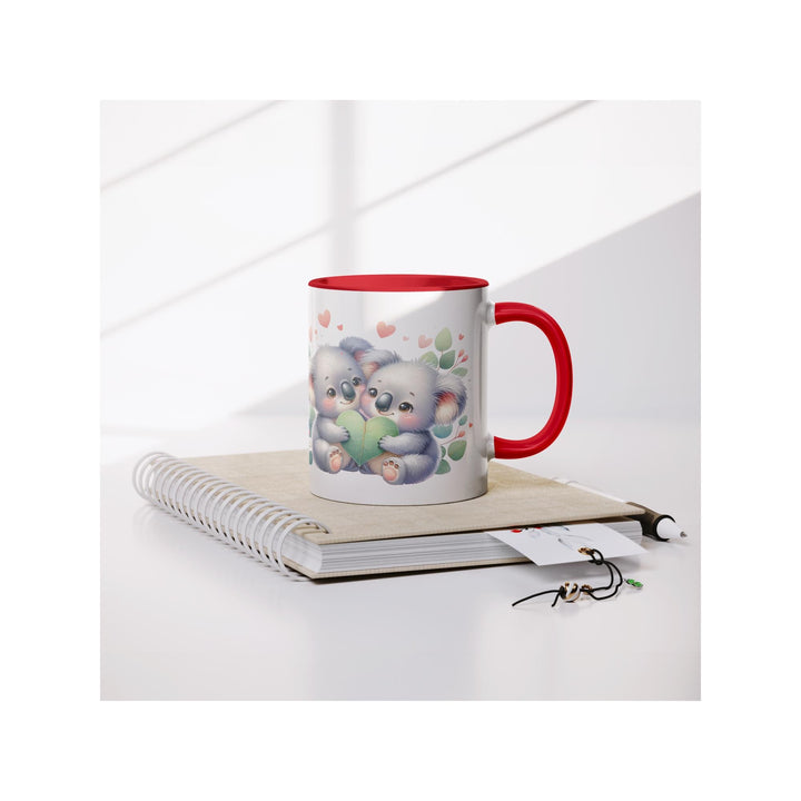 Valentine's Day Koala 11oz Red Accent Mug, Valentine's, Gift Ideas