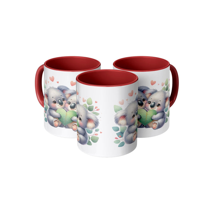 Valentine's Day Koala 11oz Red Accent Mug, Valentine's, Gift Ideas