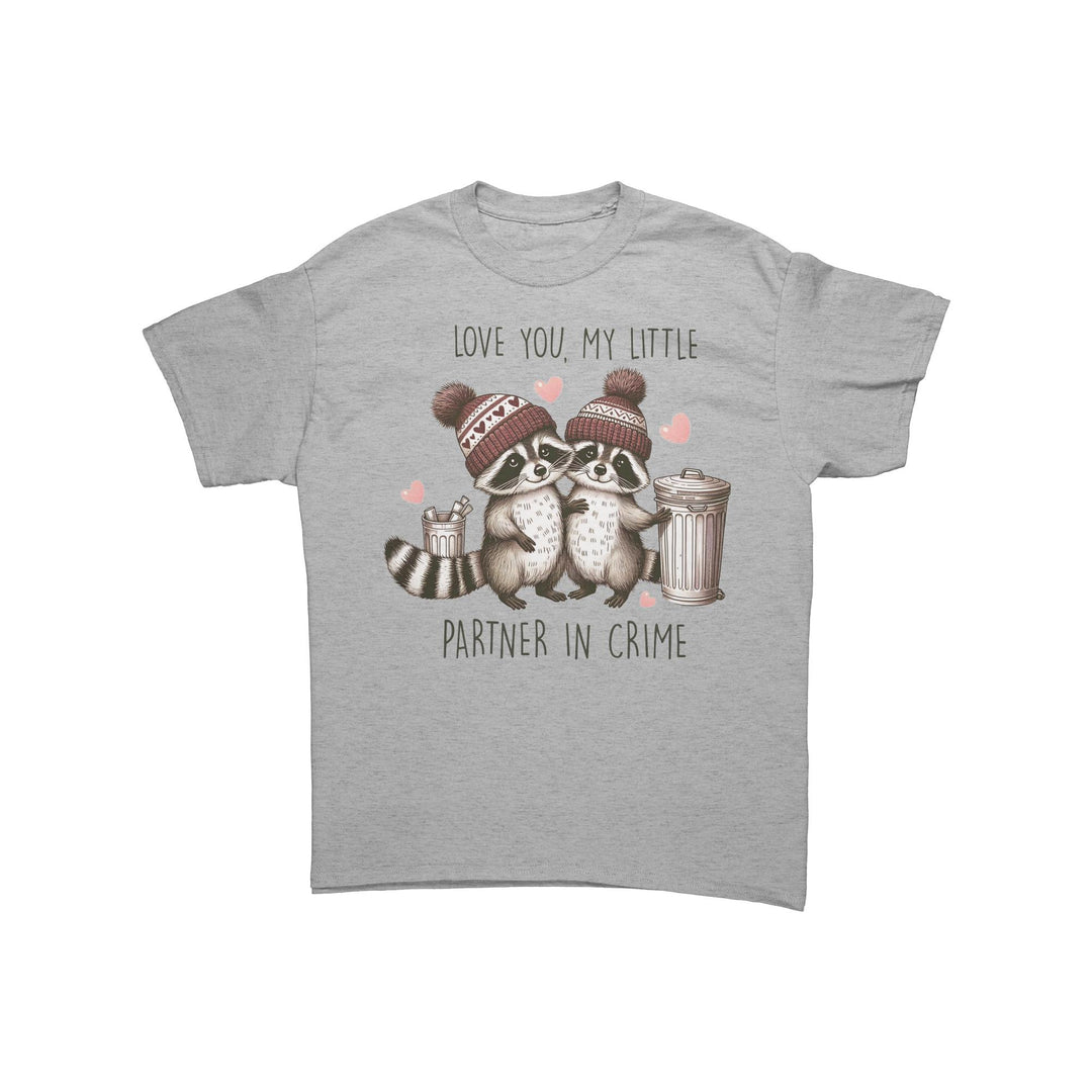 Love you, My little partner in crime Unisex Valentines t-shirt