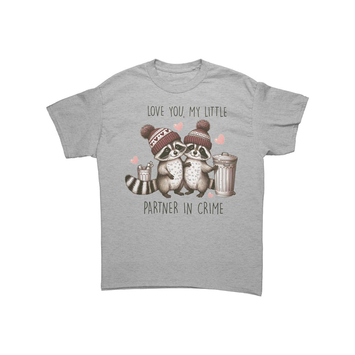 Love you, My little partner in crime Unisex Valentines t-shirt