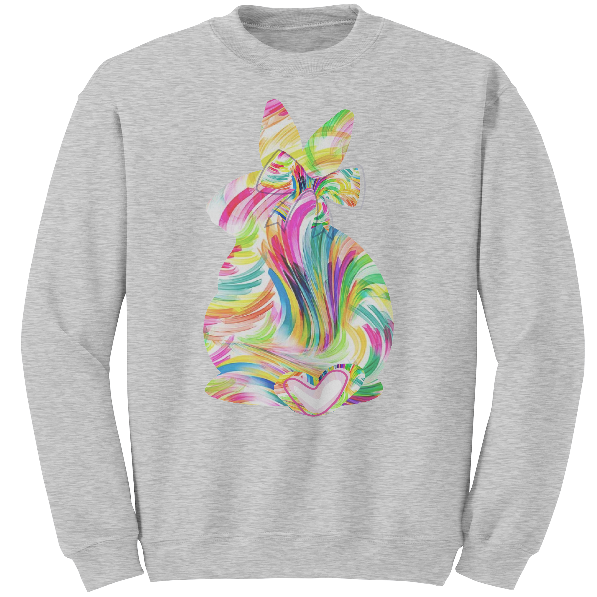 Colorful_Easter_Bunny_Gildan_Crewneck_Sw_Ash_Mockup.png