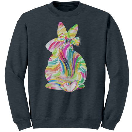 Colorful_Easter_Bunny_Gildan_Crewneck_Sw_Dark_Heather_Mockup.png