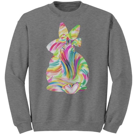 Colorful_Easter_Bunny_Gildan_Crewneck_Sw_Graphite_Heather_Mockup.png