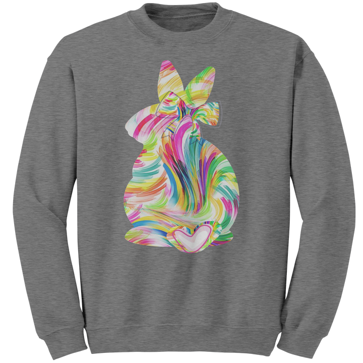 Colorful_Easter_Bunny_Gildan_Crewneck_Sw_Graphite_Heather_Mockup.png