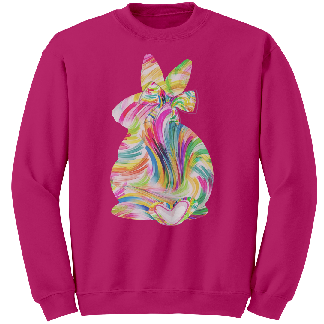 Colorful_Easter_Bunny_Gildan_Crewneck_Sw_Heliconia_Mockup.png