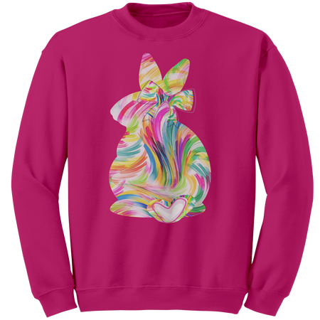 Colorful_Easter_Bunny_Gildan_Crewneck_Sw_Heliconia_Mockup.png