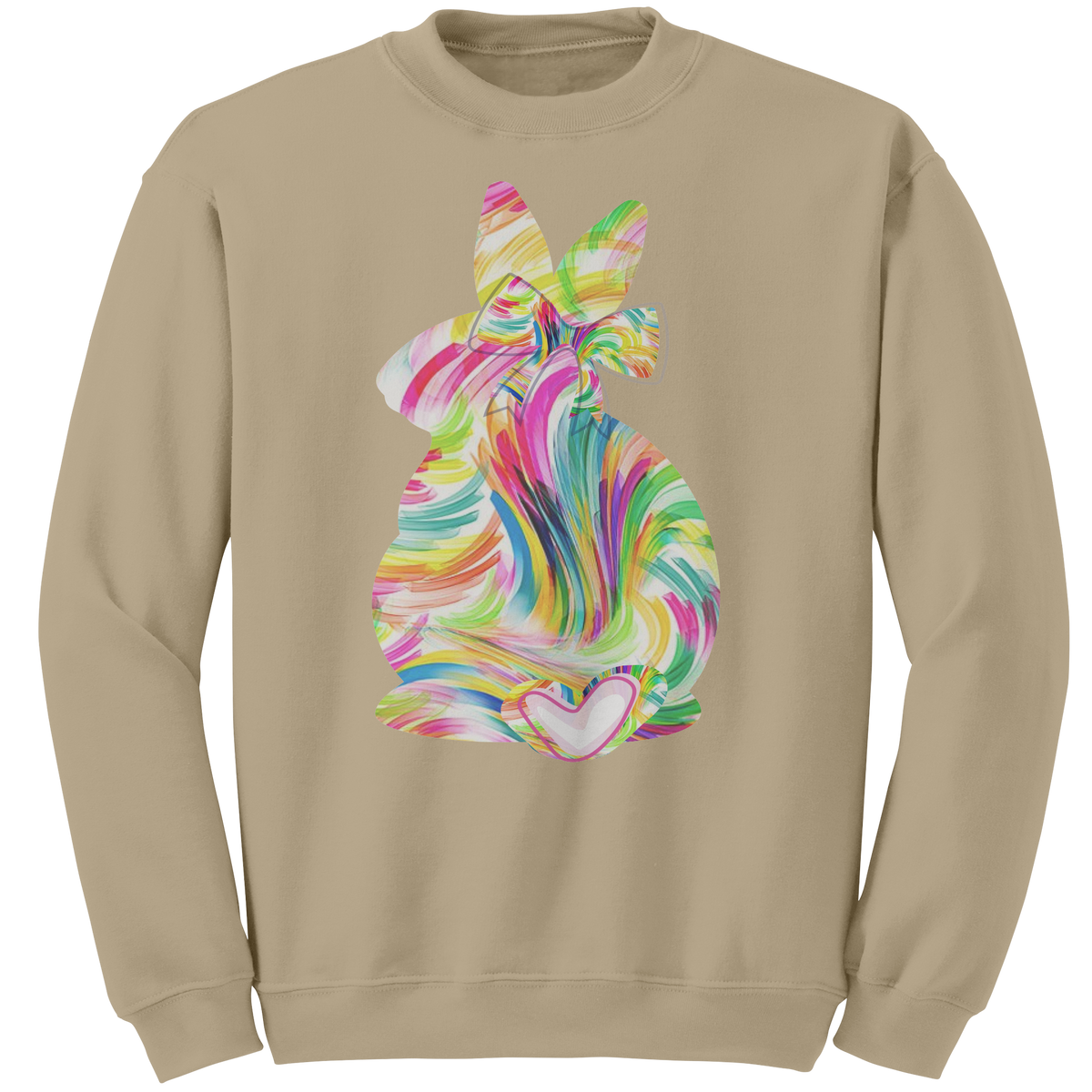 Colorful_Easter_Bunny_Gildan_Crewneck_Sw_Sand_Mockup.png