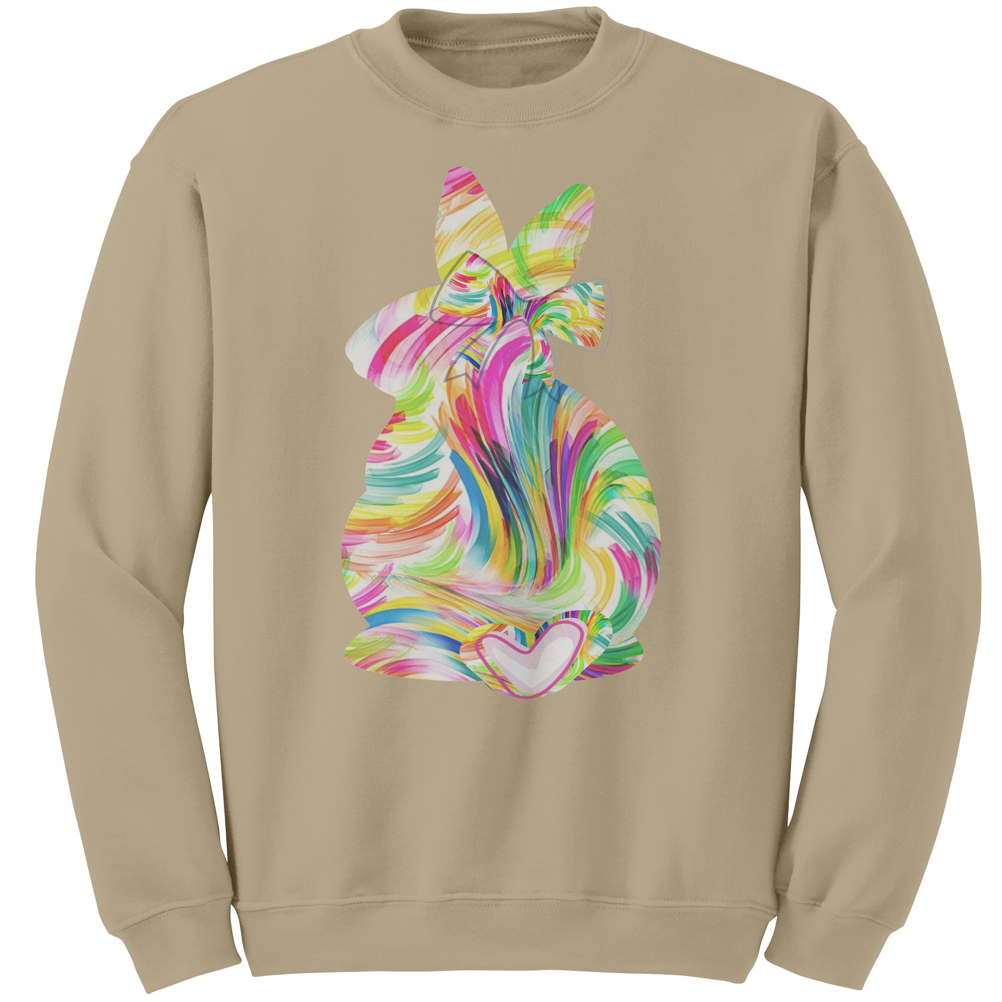 Colorful_Easter_Bunny_Gildan_Crewneck_Sw_Sand_Mockup.png