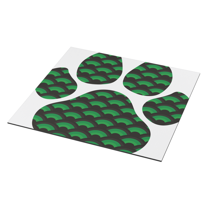 Dog_Paw_Print_Shamrock_Car_Magnet_SquareCarMagnet_Angle_Mockup.png