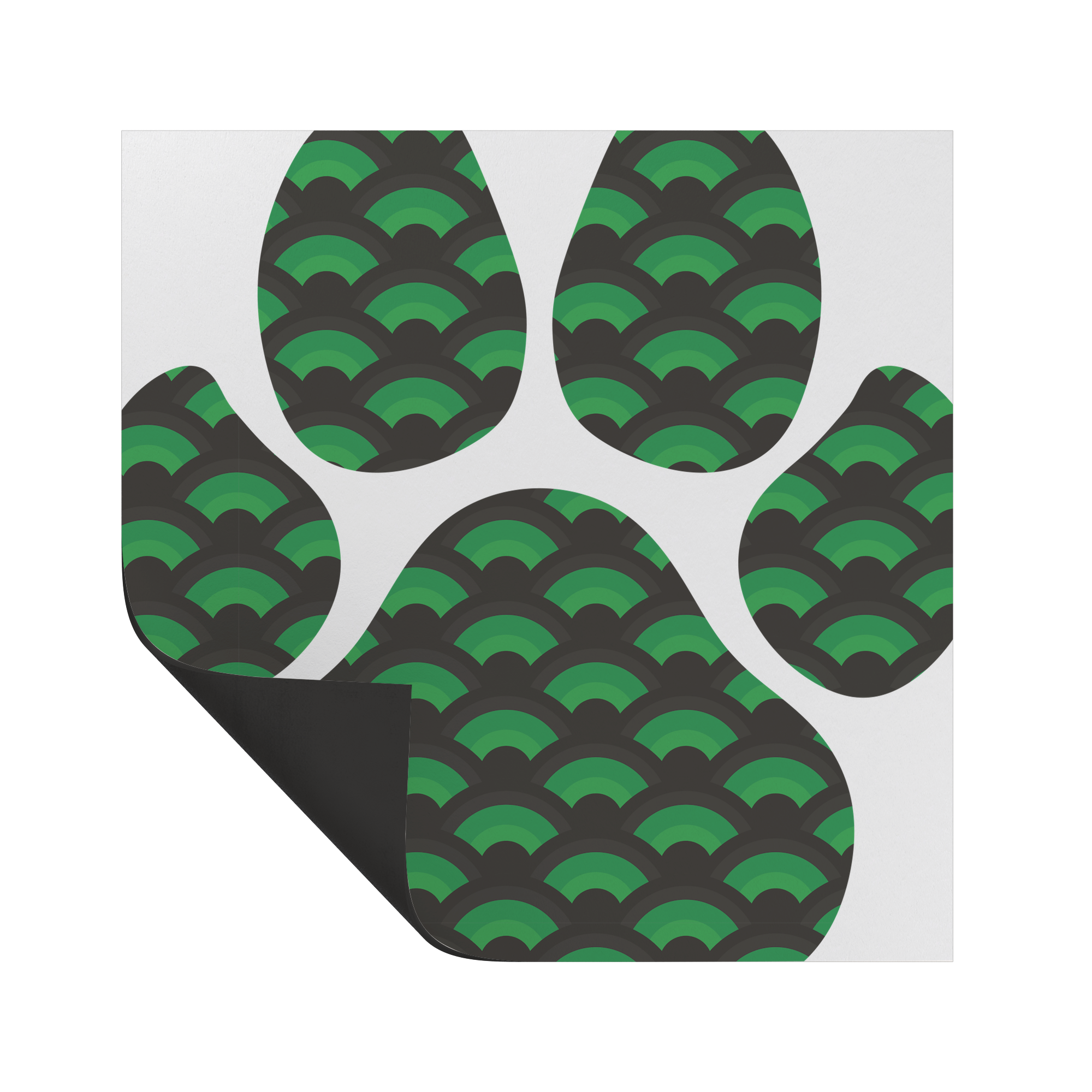 Dog_Paw_Print_Shamrock_Car_Magnet_SquareCarMagnet_Folded_Mockup.png