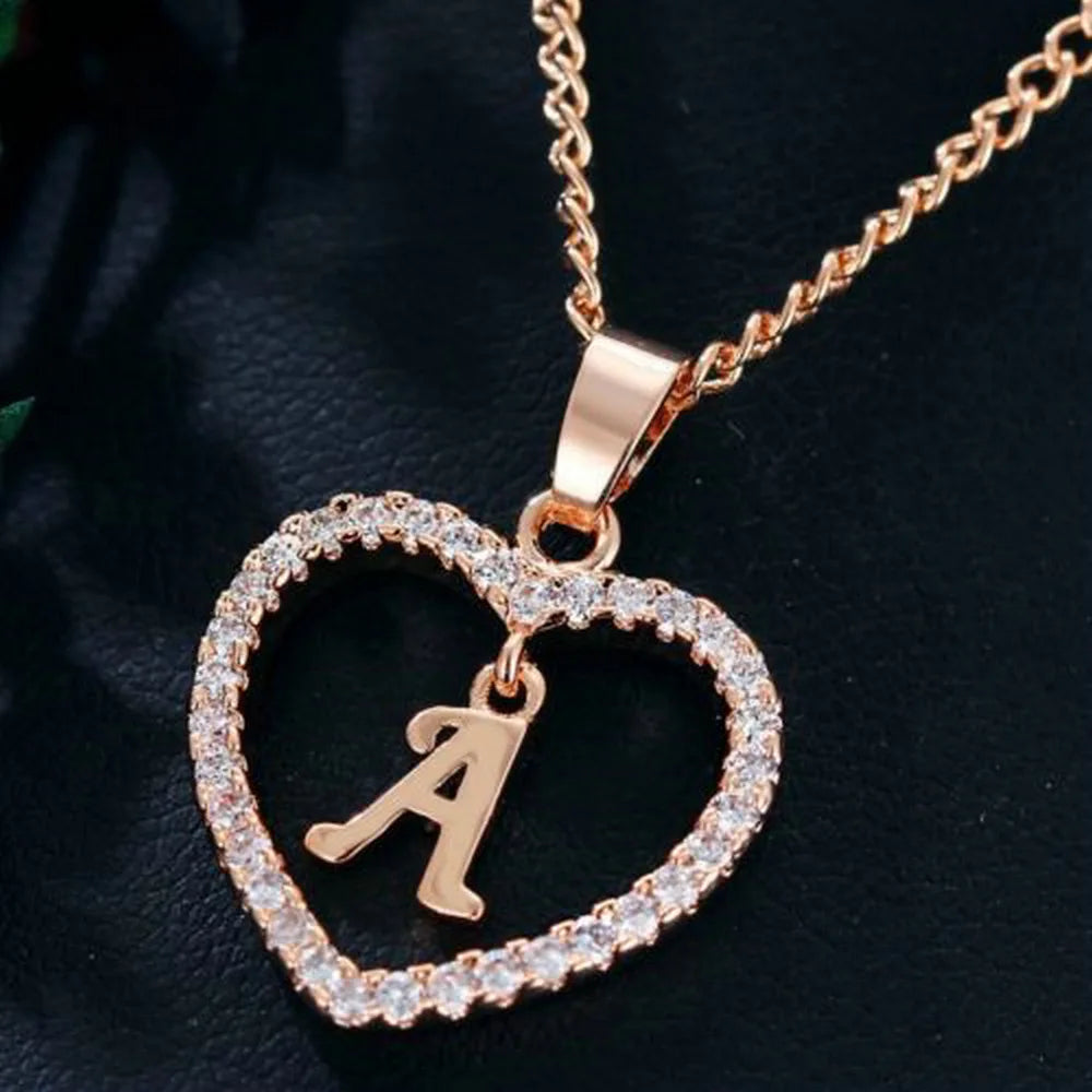 LoveLetter™ – 26 Letter Zircon Pendant Necklace