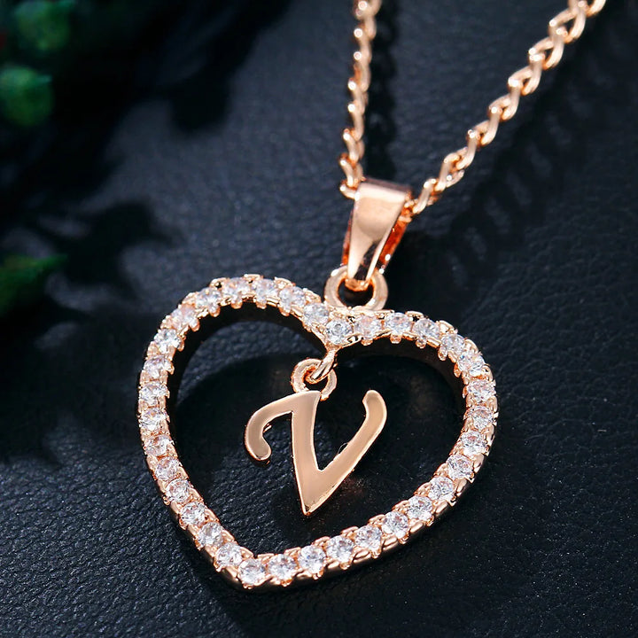 LoveLetter™ – 26 Letter Zircon Pendant Necklace