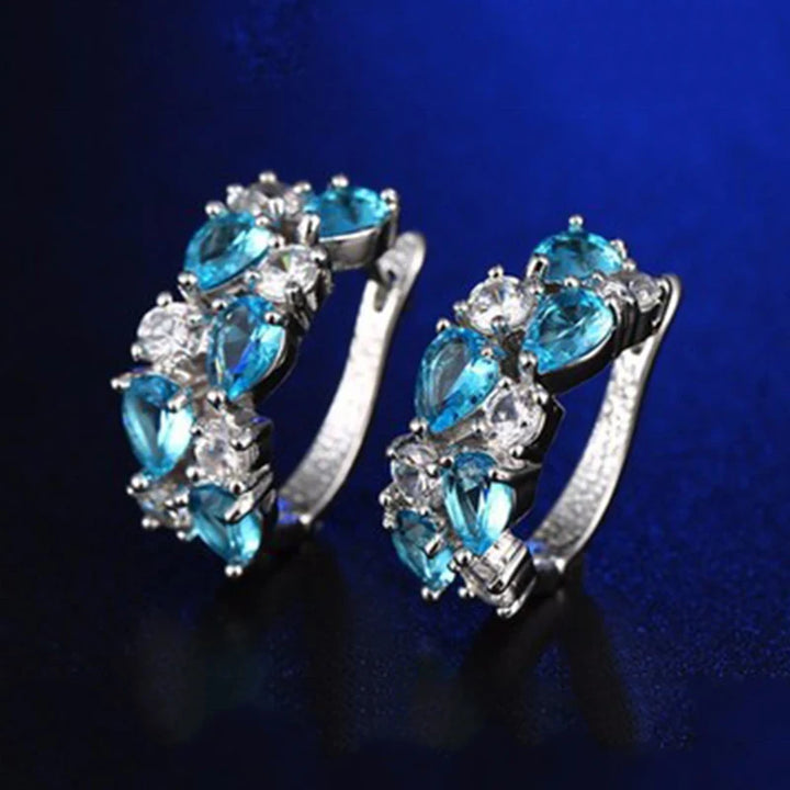 GoldenSpark™ – Clear CZ Zircon Round Stud Earrings for Women