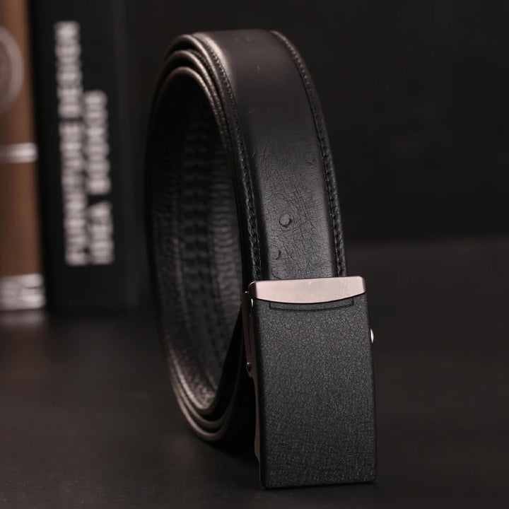 Belts For Men Strap Quality Genuine Leather Belt Men Automatic Buckle Black Belts Cummerbunds Cinturon Hombre Drop Shipping