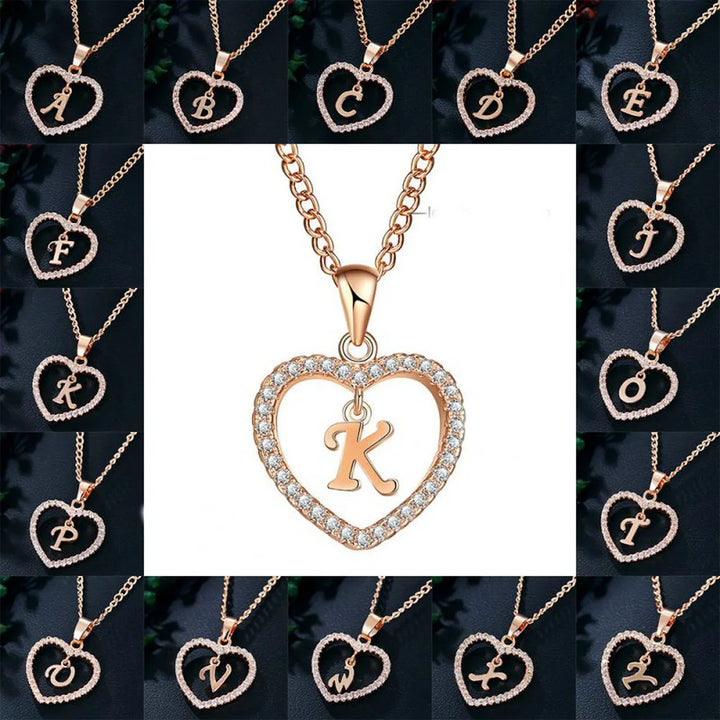 LoveLetter™ – 26 Letter Zircon Pendant Necklace